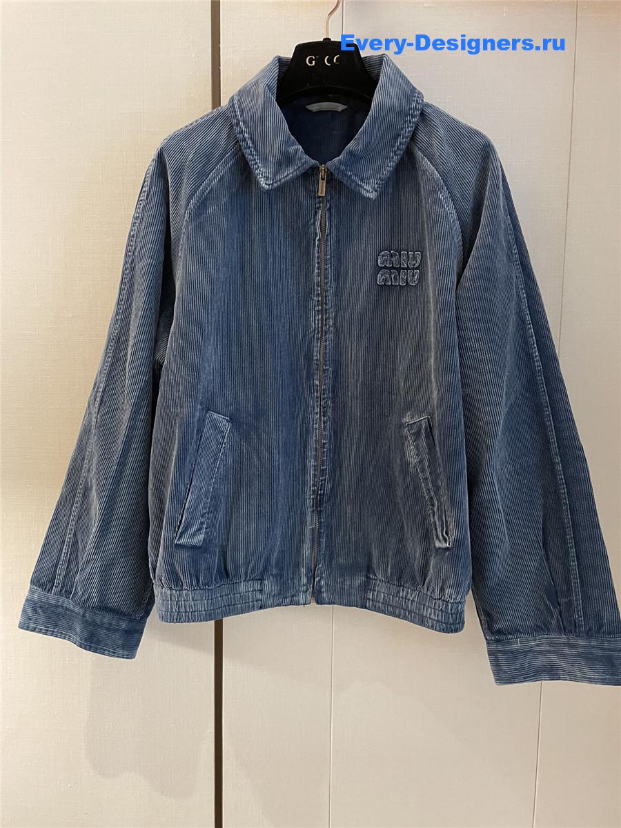 Miu Miu Washed Velvet Blouson Jacket