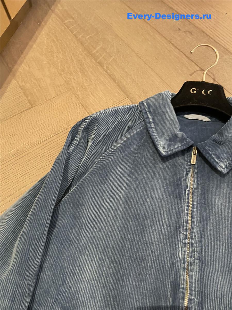 Miu Miu Washed Velvet Blouson Jacket