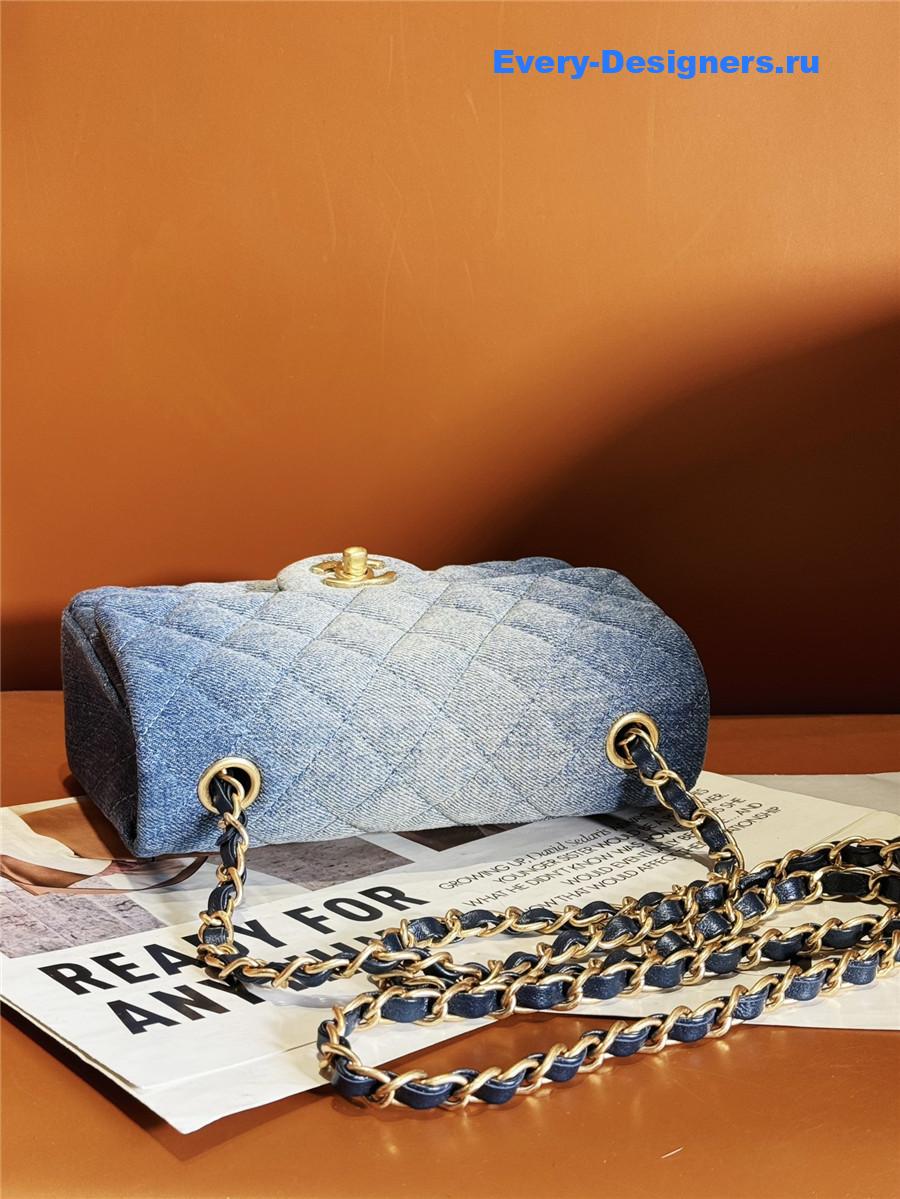 Ch**el denim cf flap bag