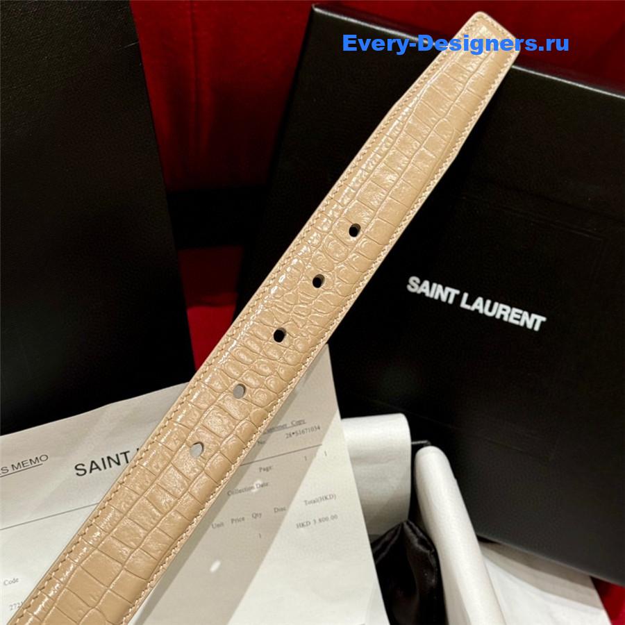 Sa1nt Lau*nt beige monogram belt