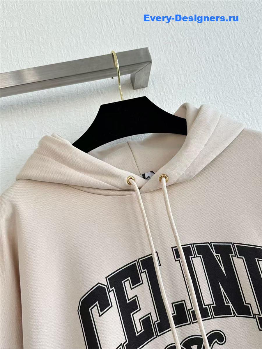 Ce1i*e lettering printed hooded sweatshirt