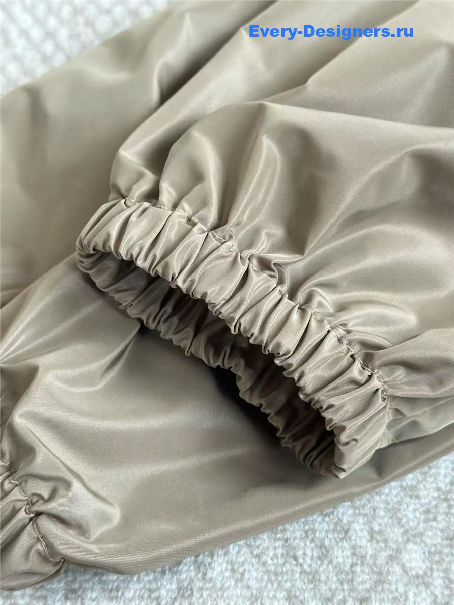 Miu Miu Clay Grey Technical Fabric Blouson Jacket