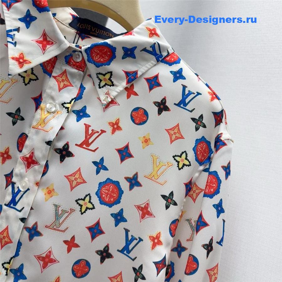 l0vis Vvtt0n rainbow monogram shirt