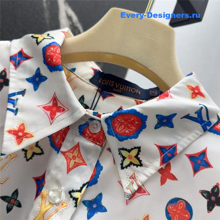 l0vis Vvtt0n rainbow monogram shirt