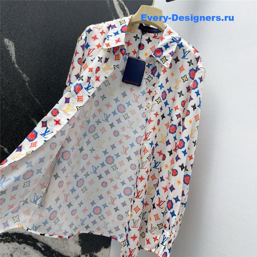 l0vis Vvtt0n rainbow monogram shirt