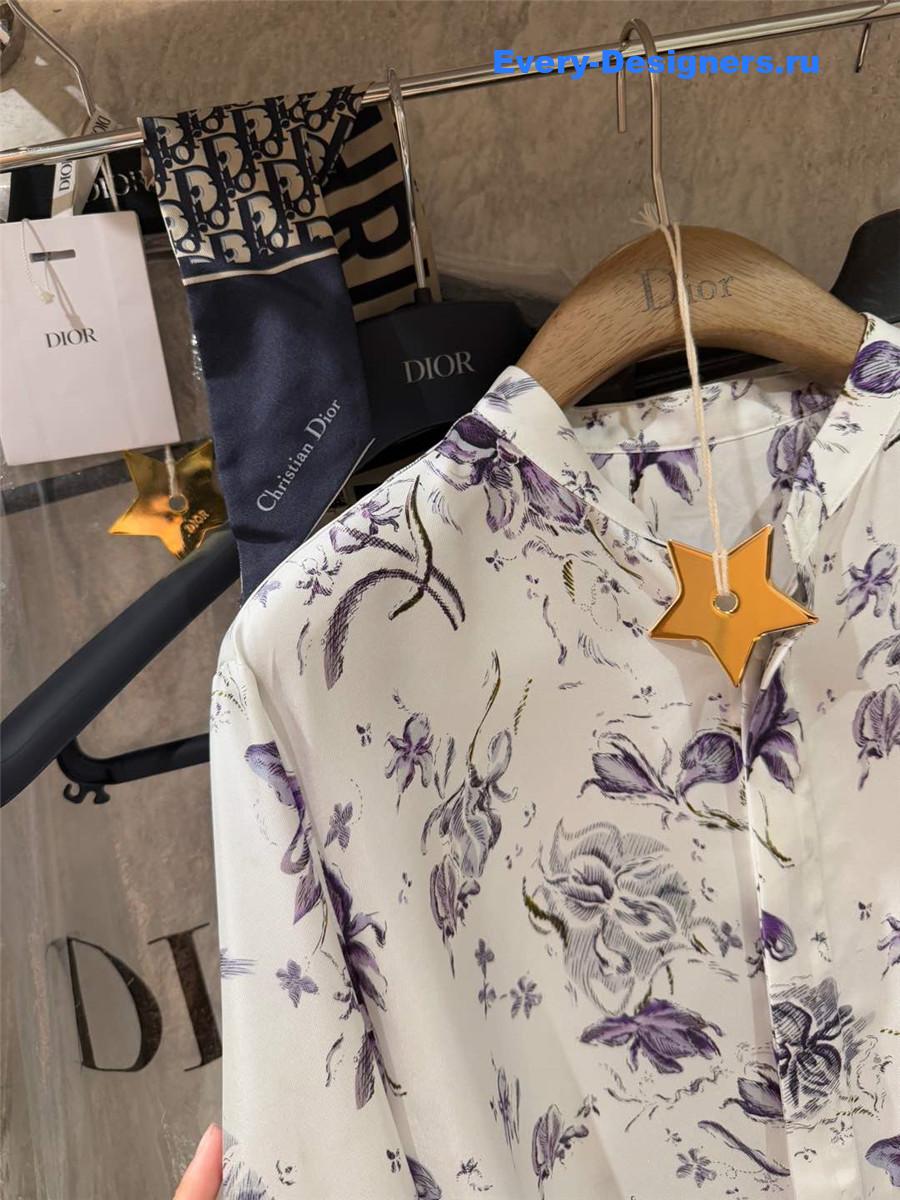D10r cd purple floral silk shirt