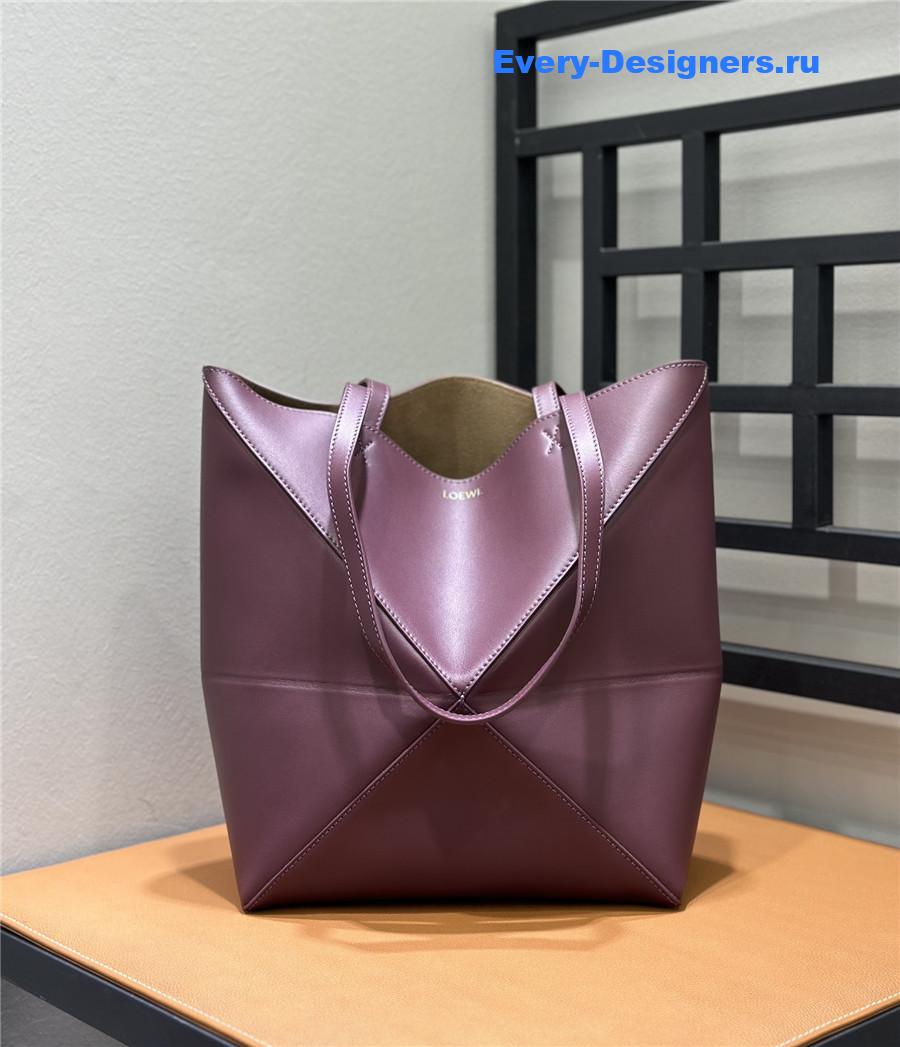 L0ew* puzzle fold convertible medium leather tote