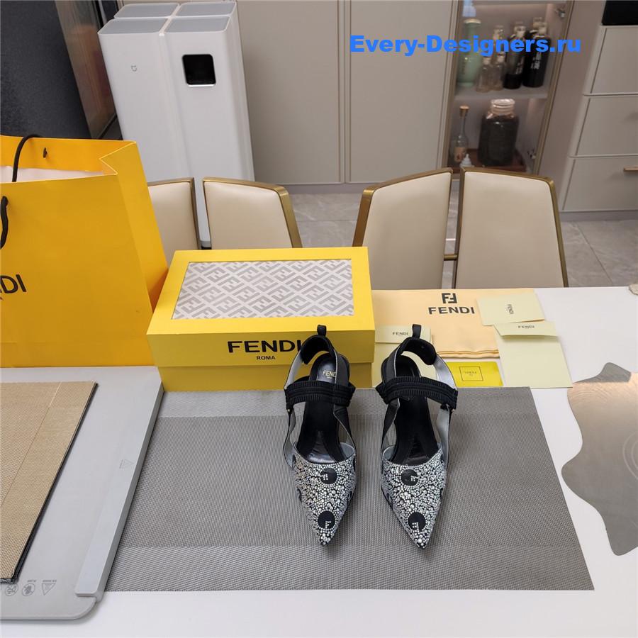 F**di colibri rhinestone heels