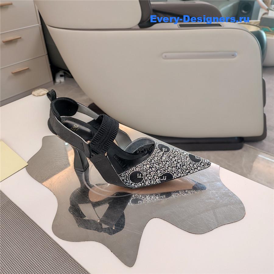 F**di colibri rhinestone heels