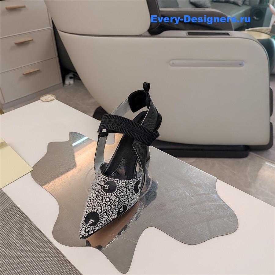 F**di colibri rhinestone heels