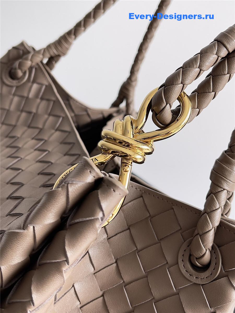 b0tt*ga Ven*ta large andiamo parachute shoulder bag brown