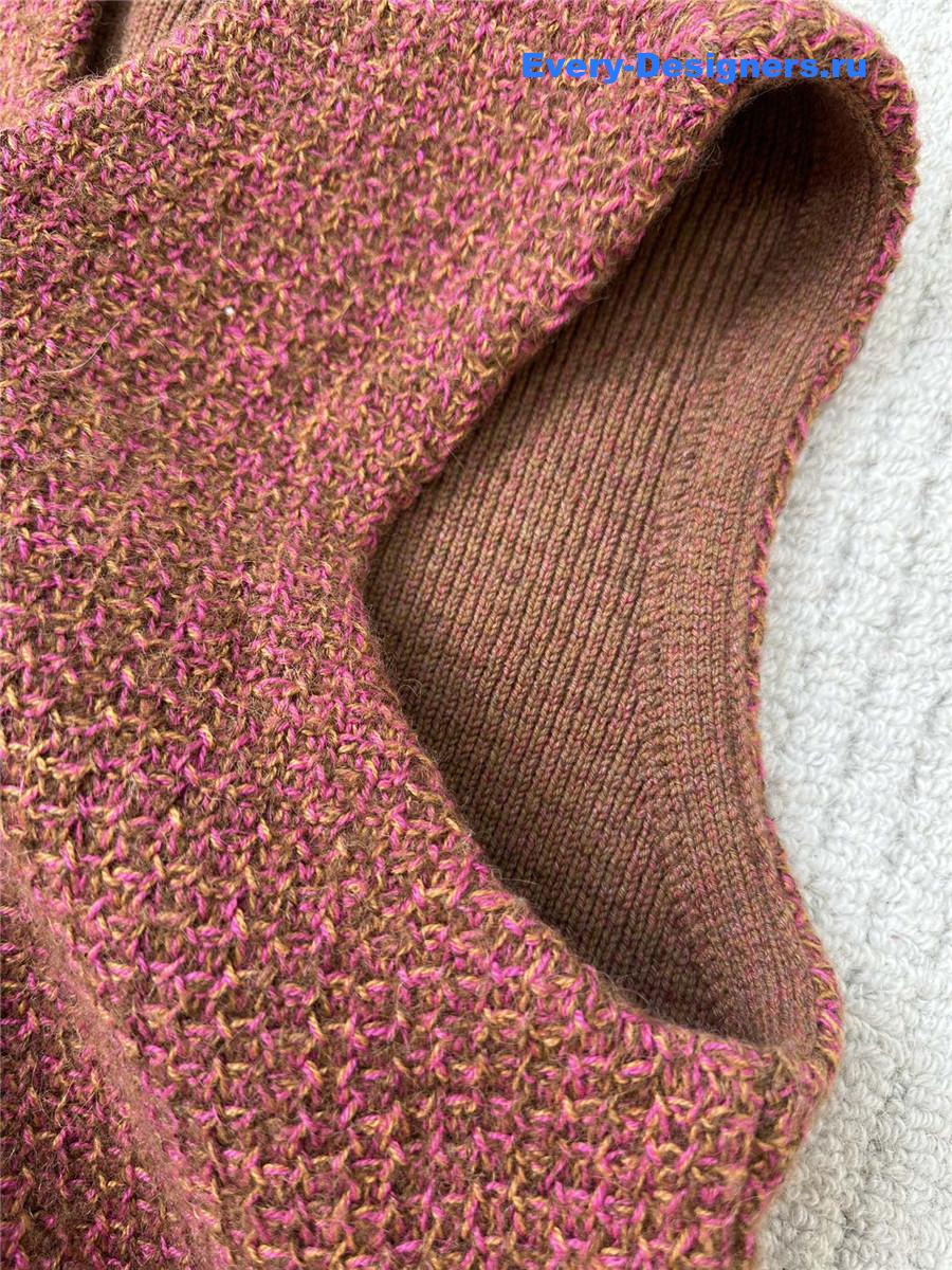 Ch**el brown hand knit sweater vest