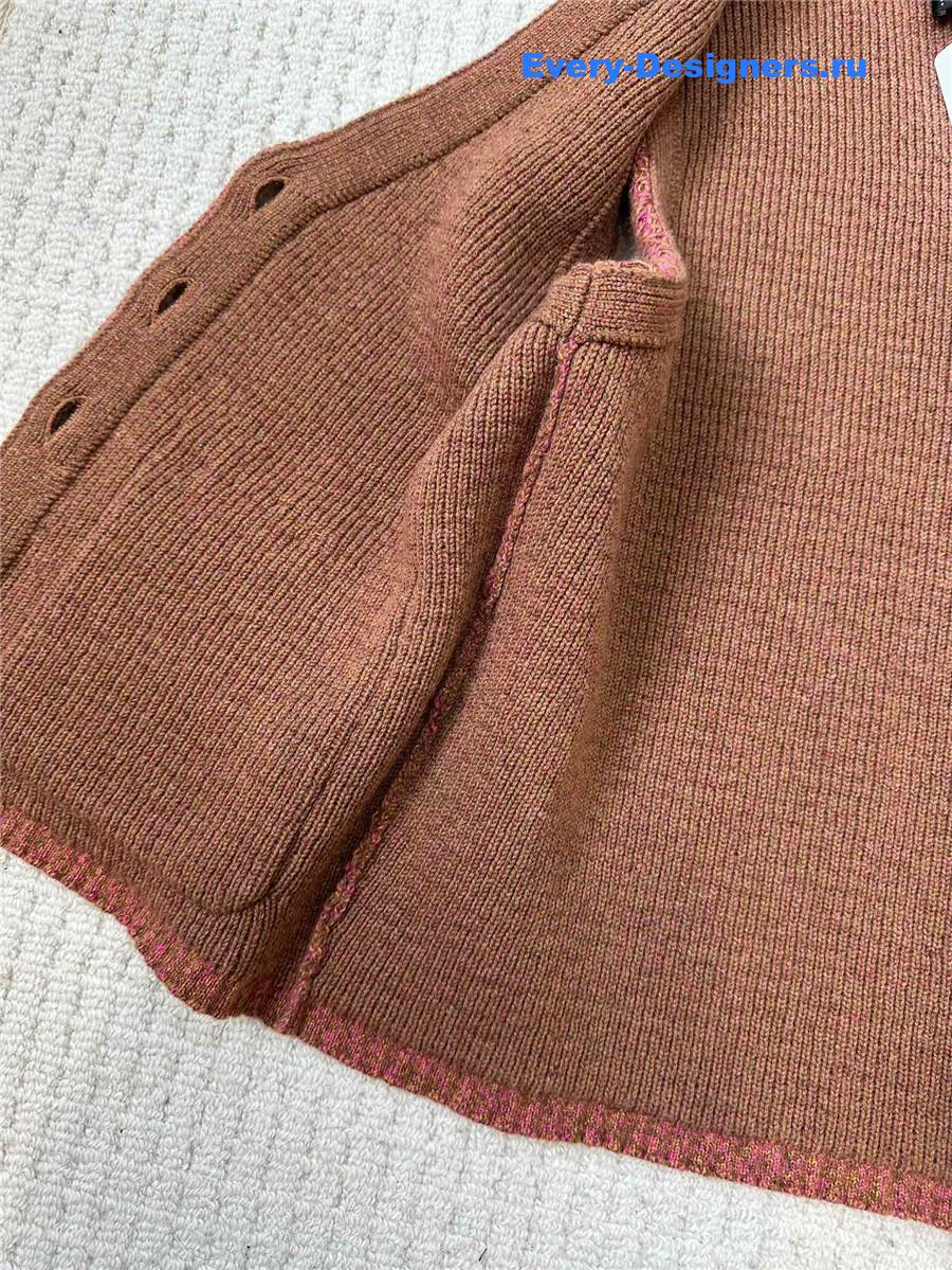 Ch**el brown hand knit sweater vest
