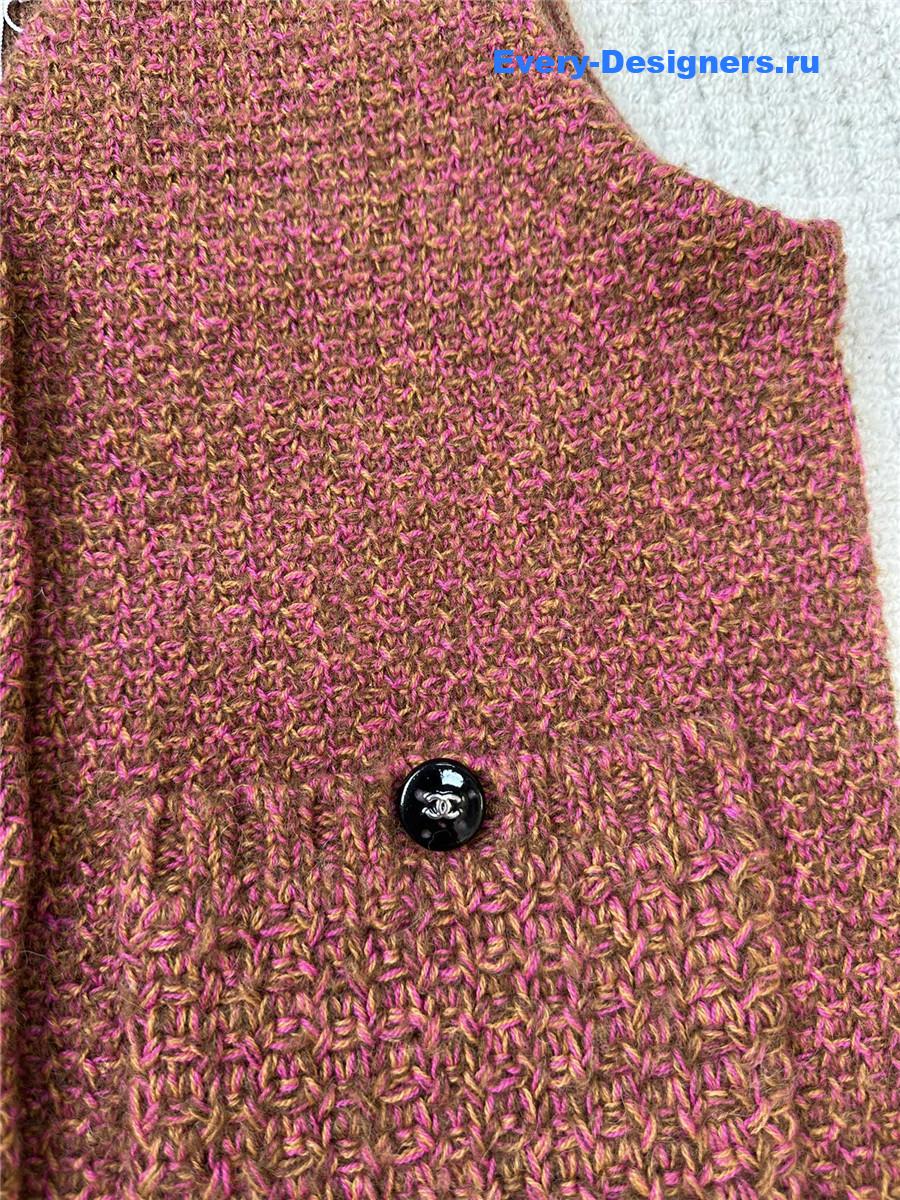 Ch**el brown hand knit sweater vest
