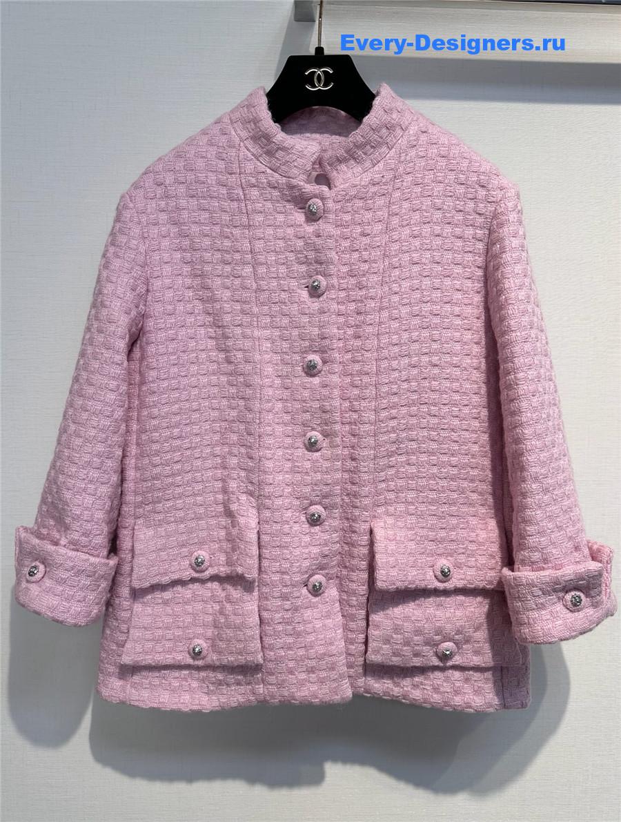 Ch**el pink women’s wool tweed jacket
