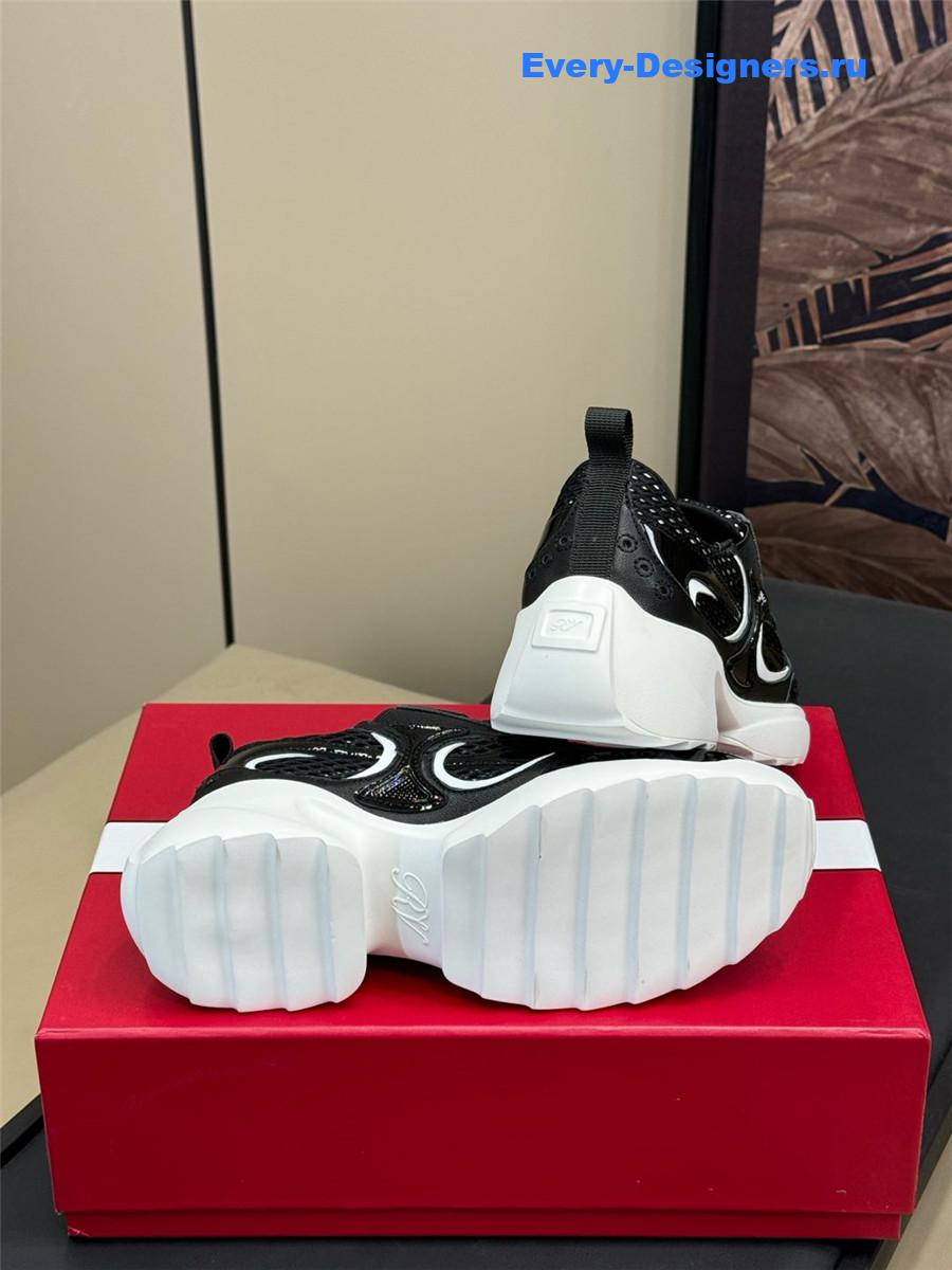 Roger Vivier Viv on the Run Black Sneakers