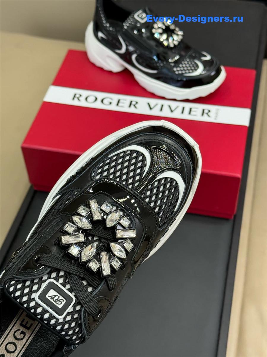 Roger Vivier Viv on the Run Black Sneakers