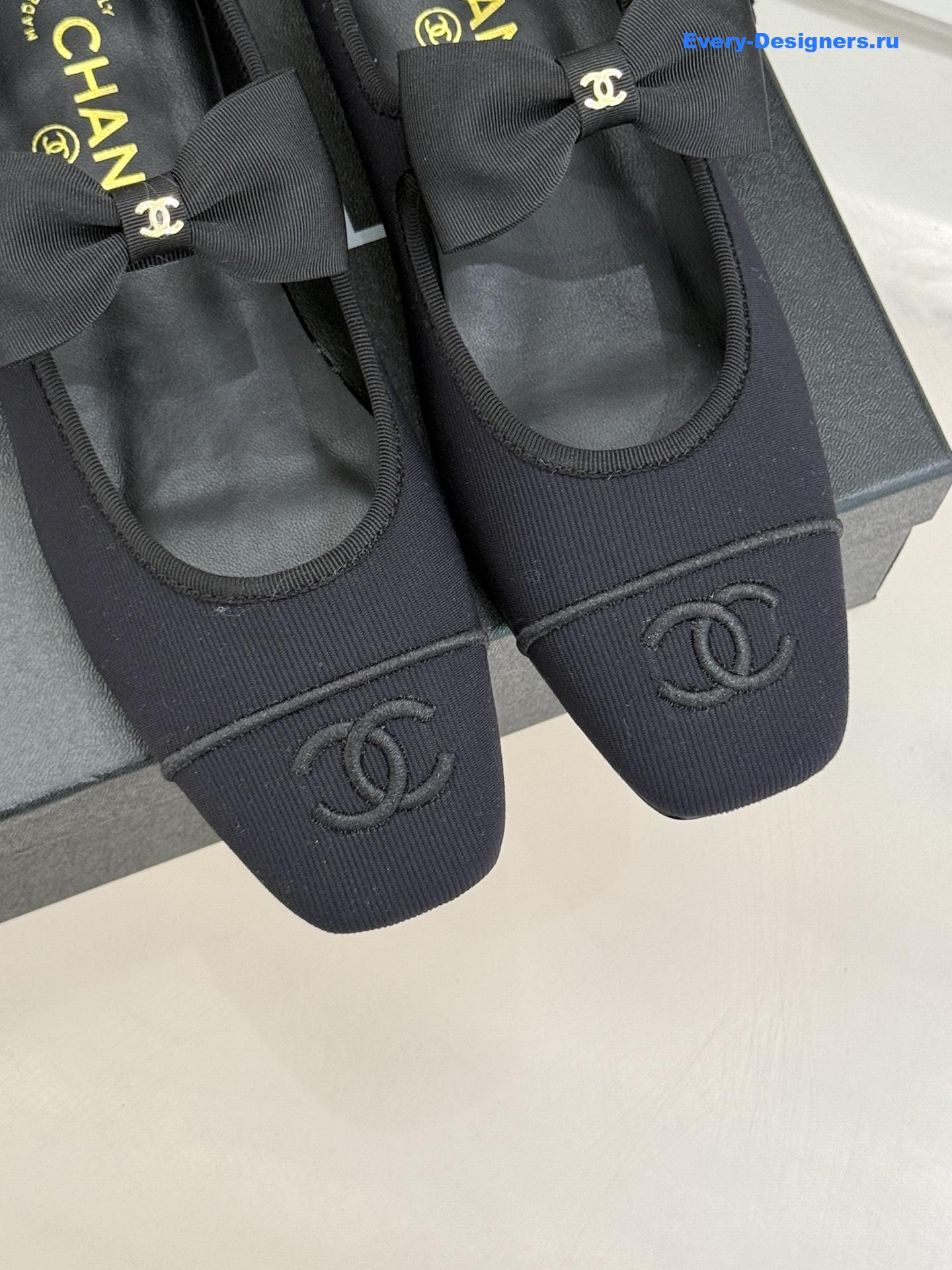 Ch**el black bow mary janes