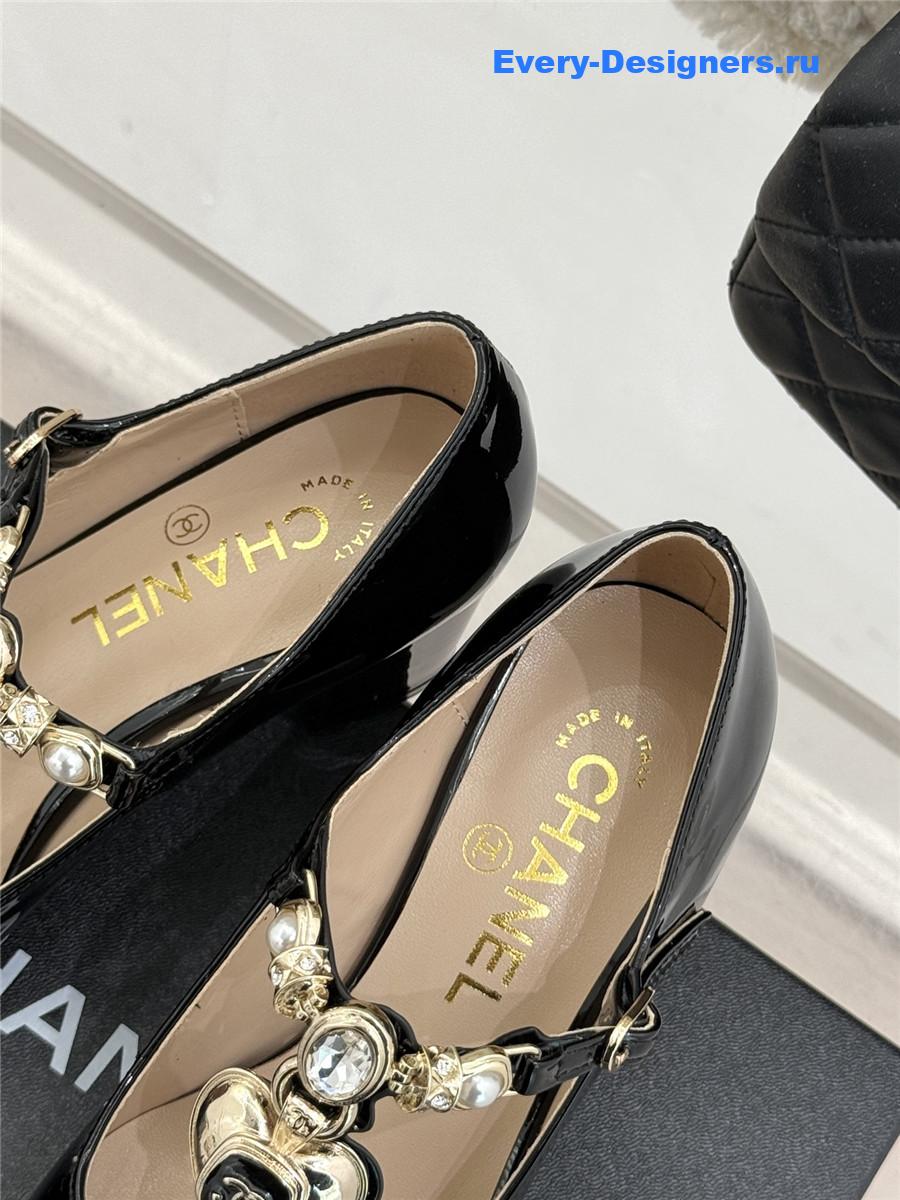 Ch**el chunky heels mary jane pumps