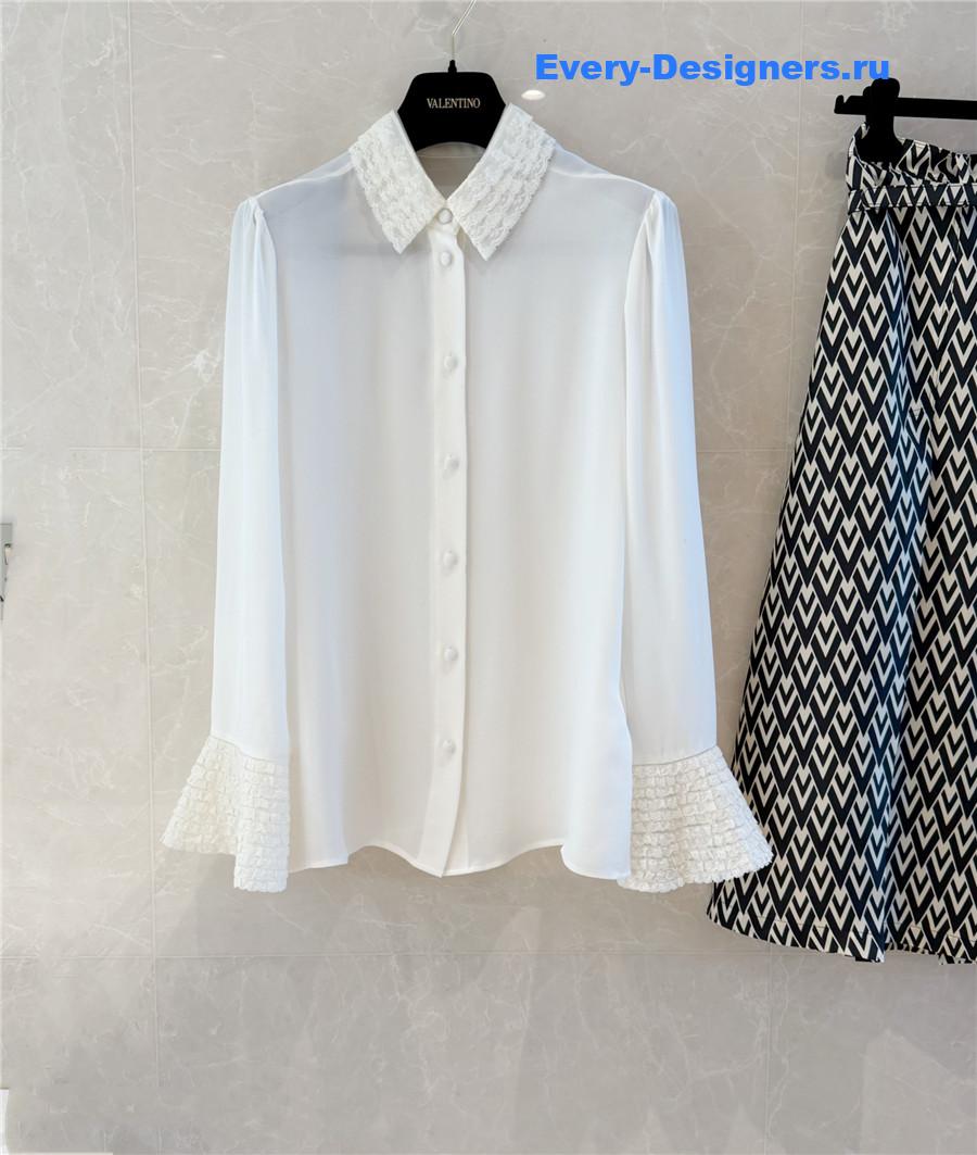 Va1e*ntin0 lace silk shirt