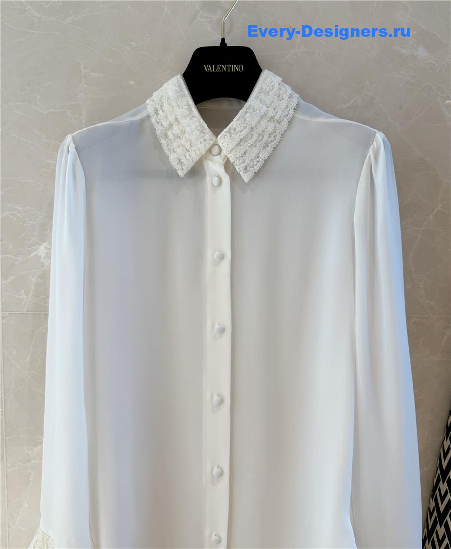 Va1e*ntin0 lace silk shirt
