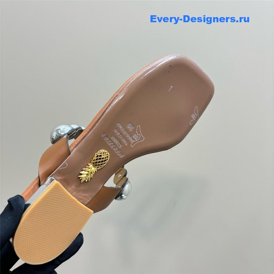 Aquazzura Women’s Flat Flip Flops Brown