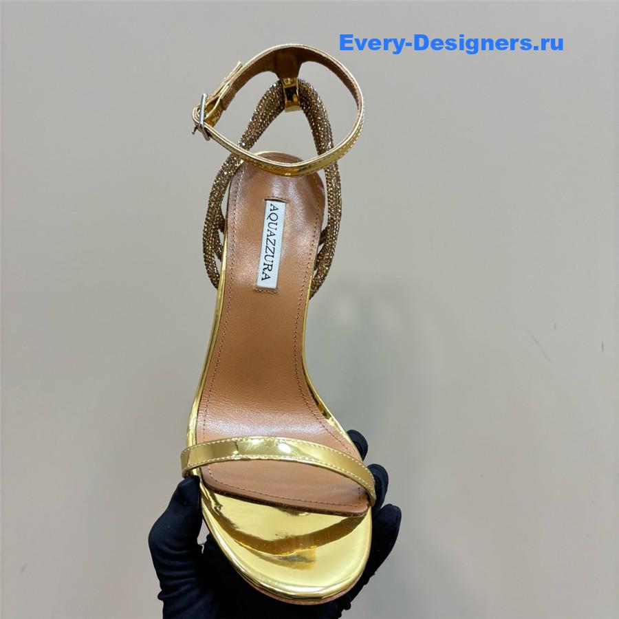 Aquazzura Wild At Heart 105 Sandal Gold