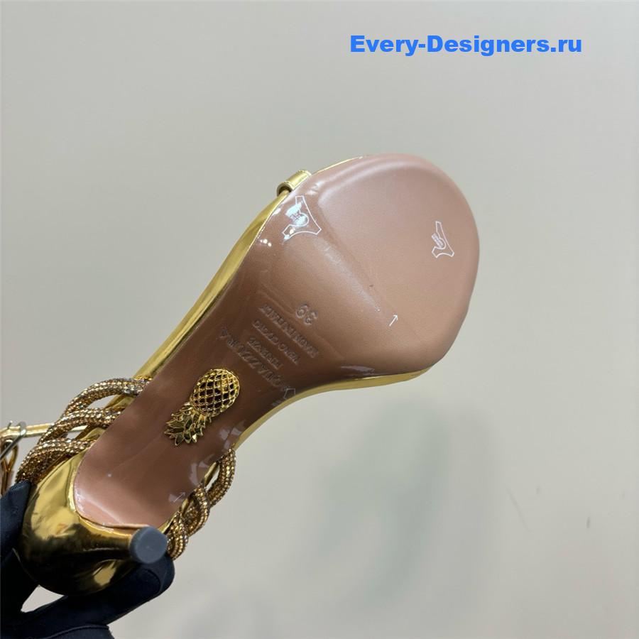 Aquazzura Wild At Heart 105 Sandal Gold