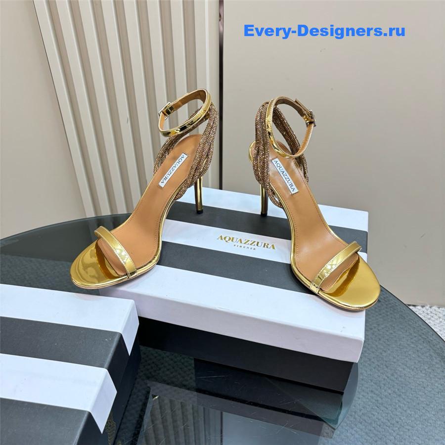 Aquazzura Wild At Heart 105 Sandal Gold