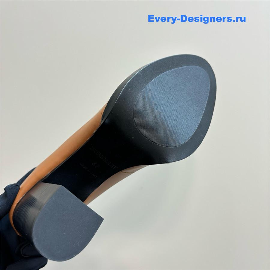 Bv*b*rry brown leather pumps