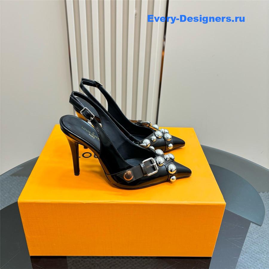 l0vis Vvtt0n studded peep toe heels