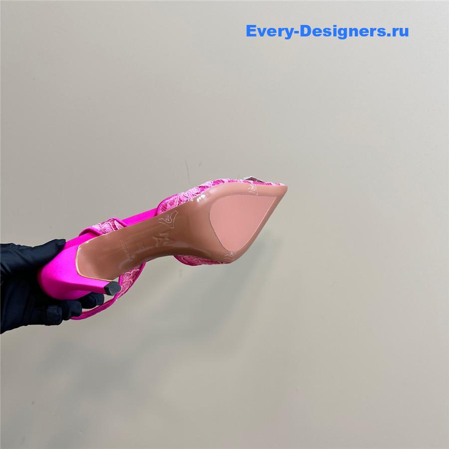 Amina Muaddi Camelia Satin Pumps