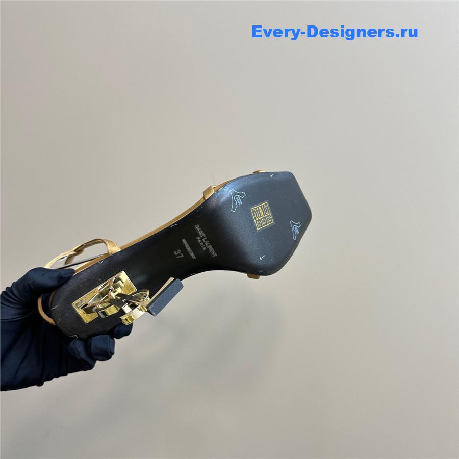 Sa1nt Lau*nt gold opyum sandals