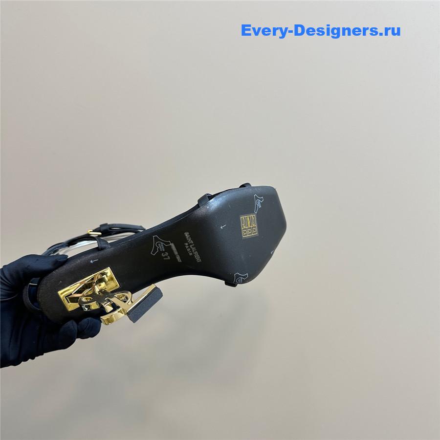 Sa1nt Lau*nt black opyum sandals