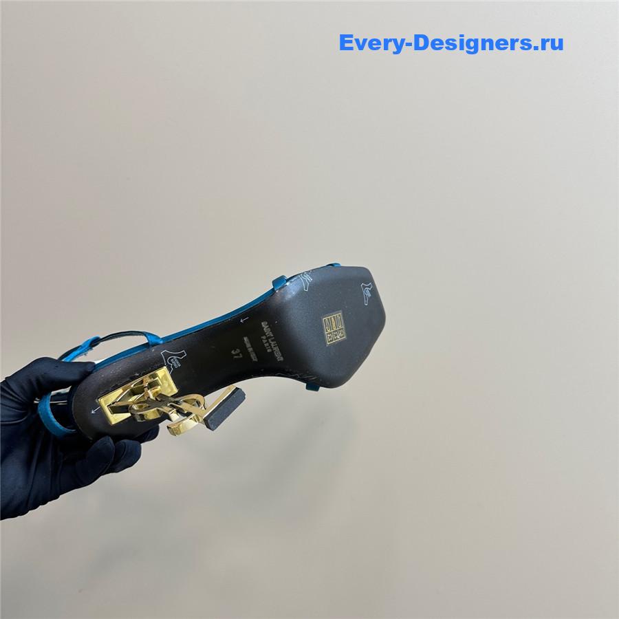 Sa1nt Lau*nt opyum logo heel sandals