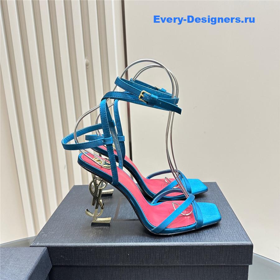 Sa1nt Lau*nt opyum logo heel sandals