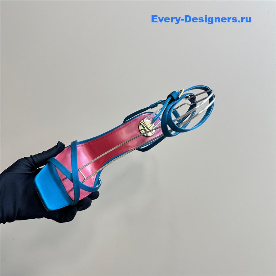 Sa1nt Lau*nt opyum logo heel sandals