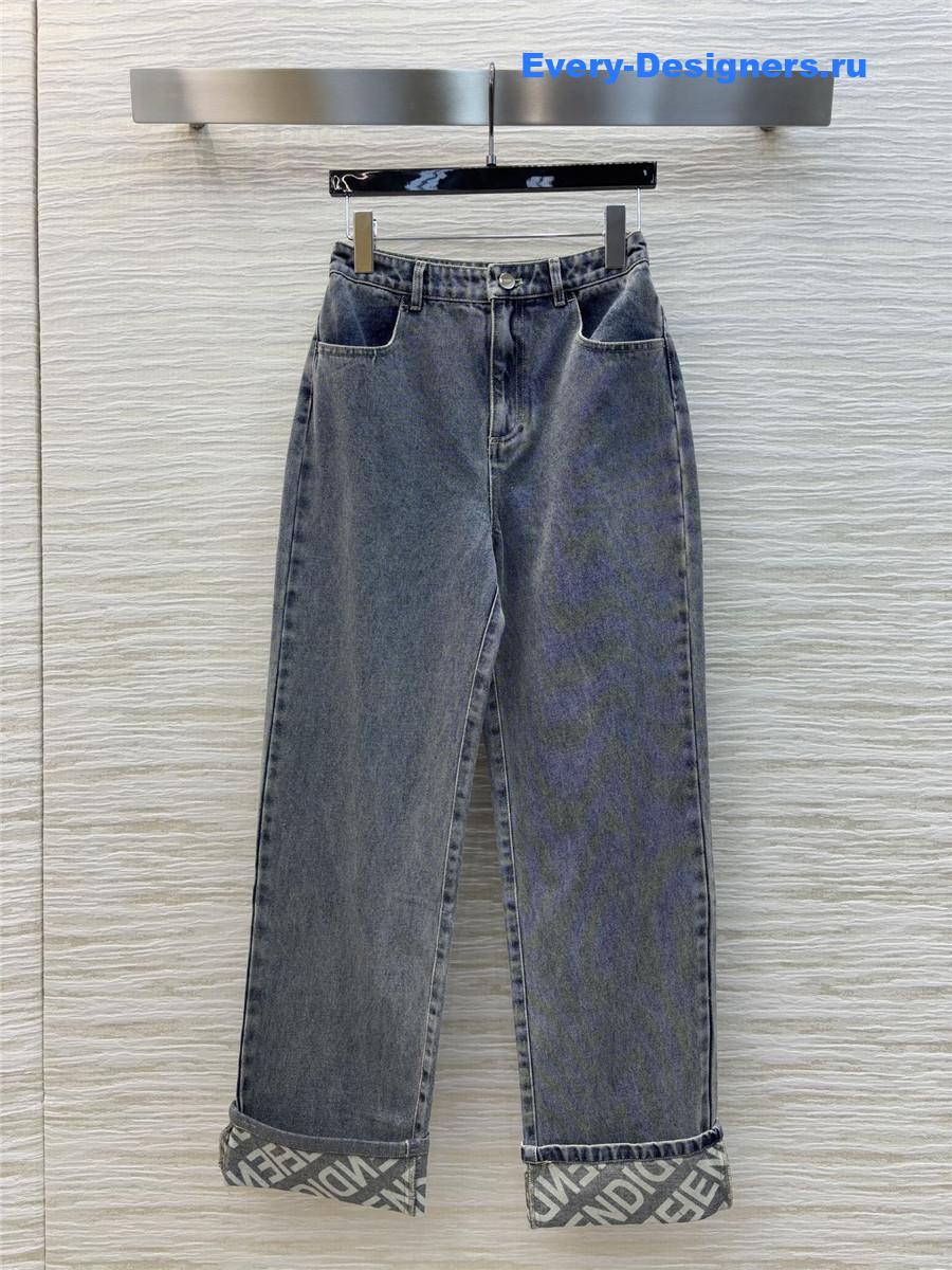 F**di logo print jeans