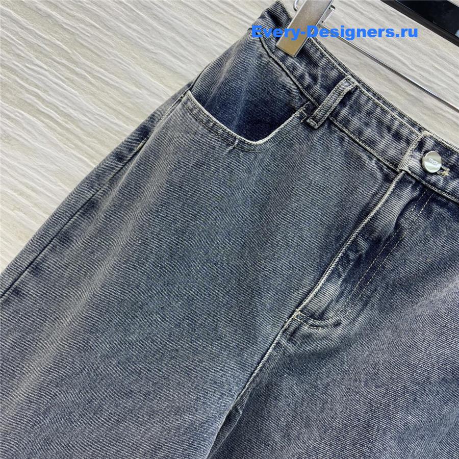 F**di logo print jeans