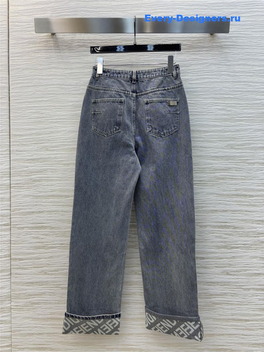 F**di logo print jeans