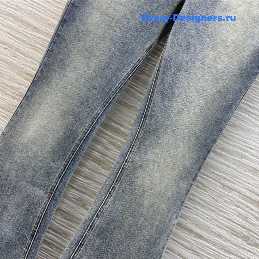 L0ew* blue high-waisted flared-leg jeans