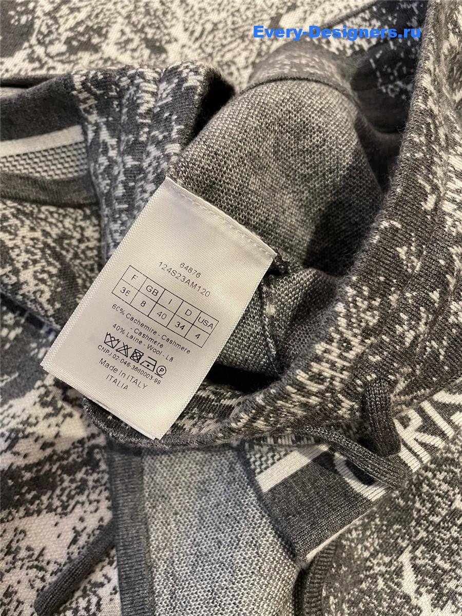 D10r cashmere wool blend knit suit gray