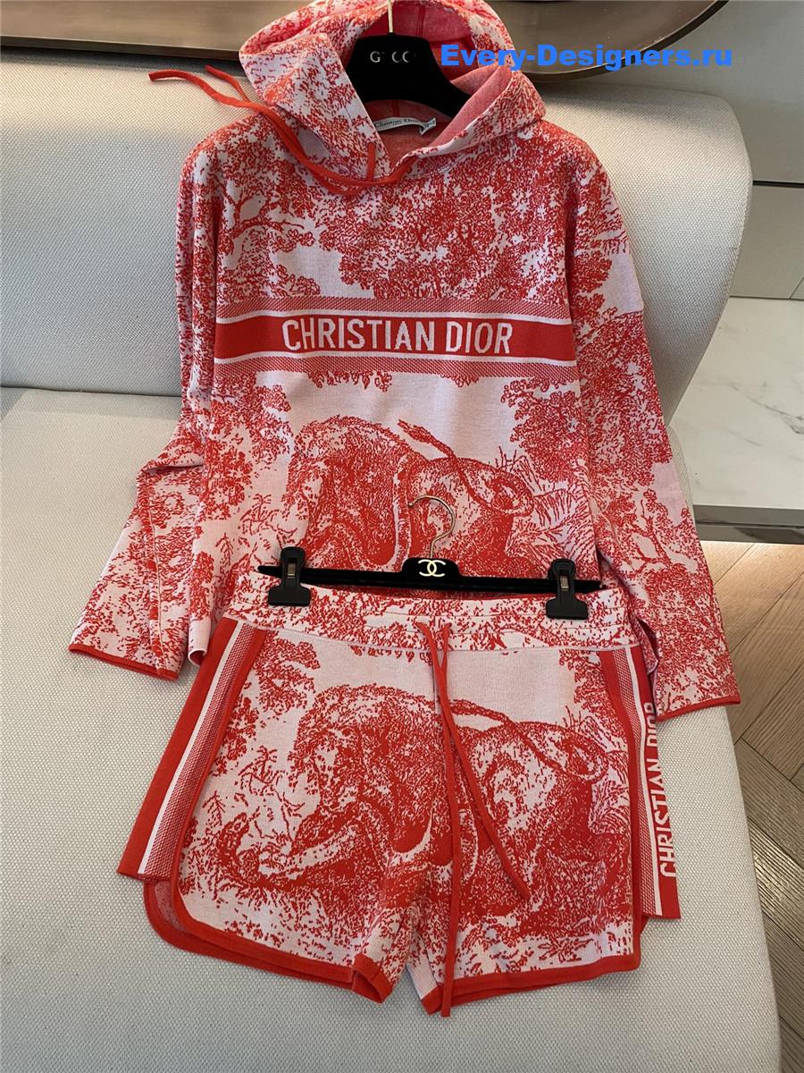 D10r cashmere wool blend knit suit