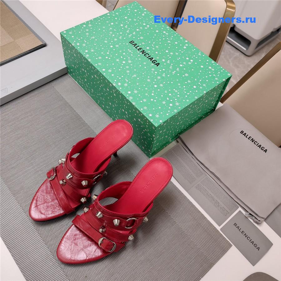Ba1en*iaga 85mm red mule sandals