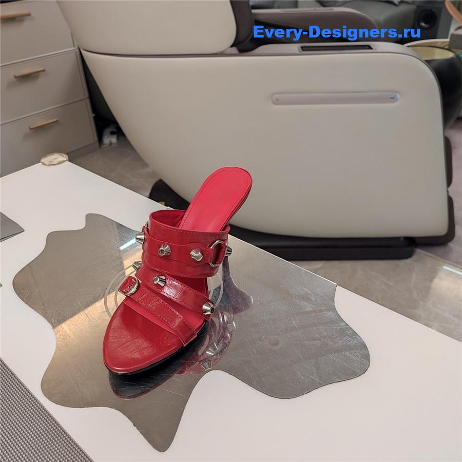 Ba1en*iaga 85mm red mule sandals