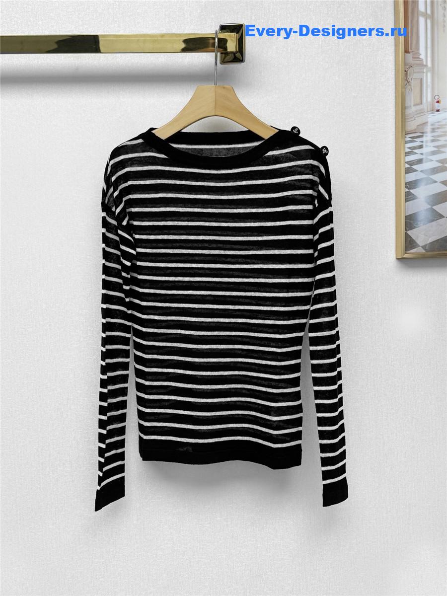 D10r oversized striped silky knit sweater