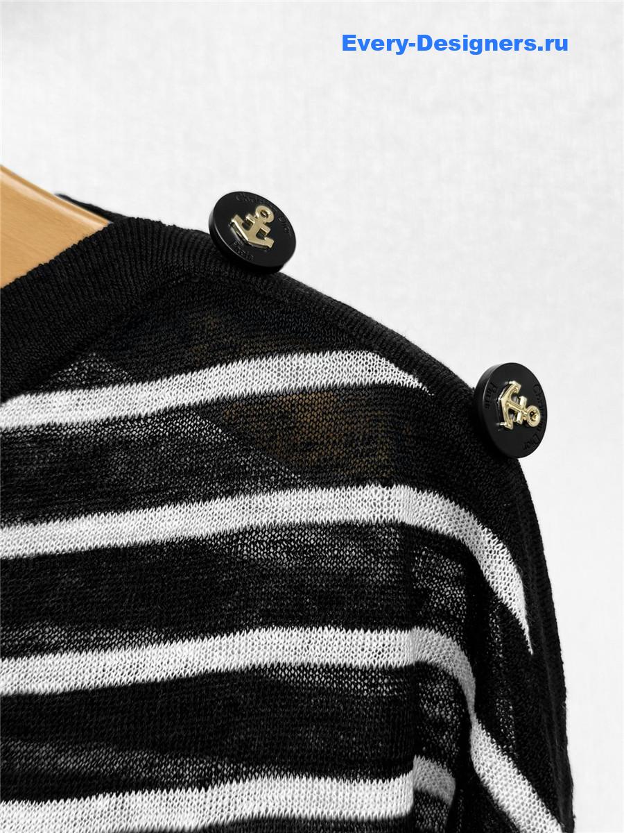 D10r oversized striped silky knit sweater