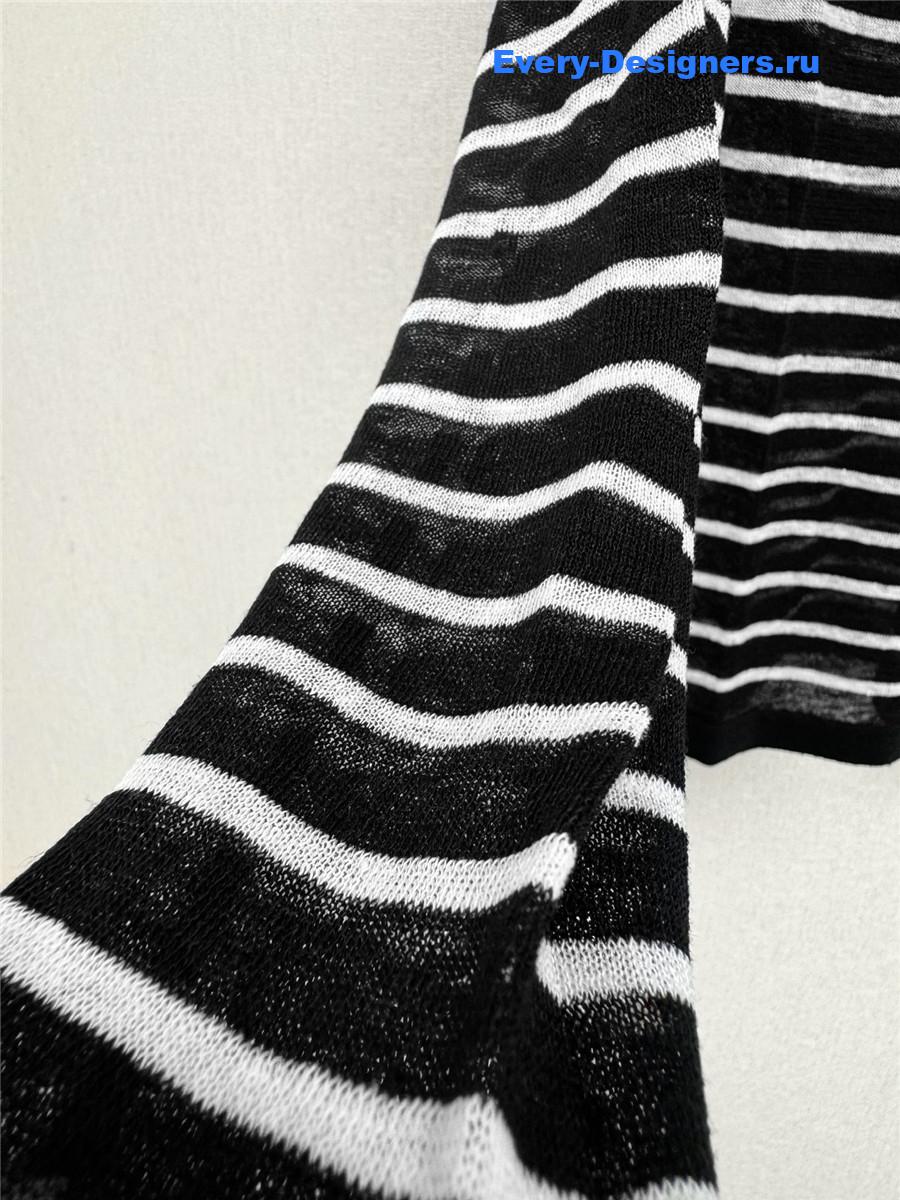 D10r oversized striped silky knit sweater