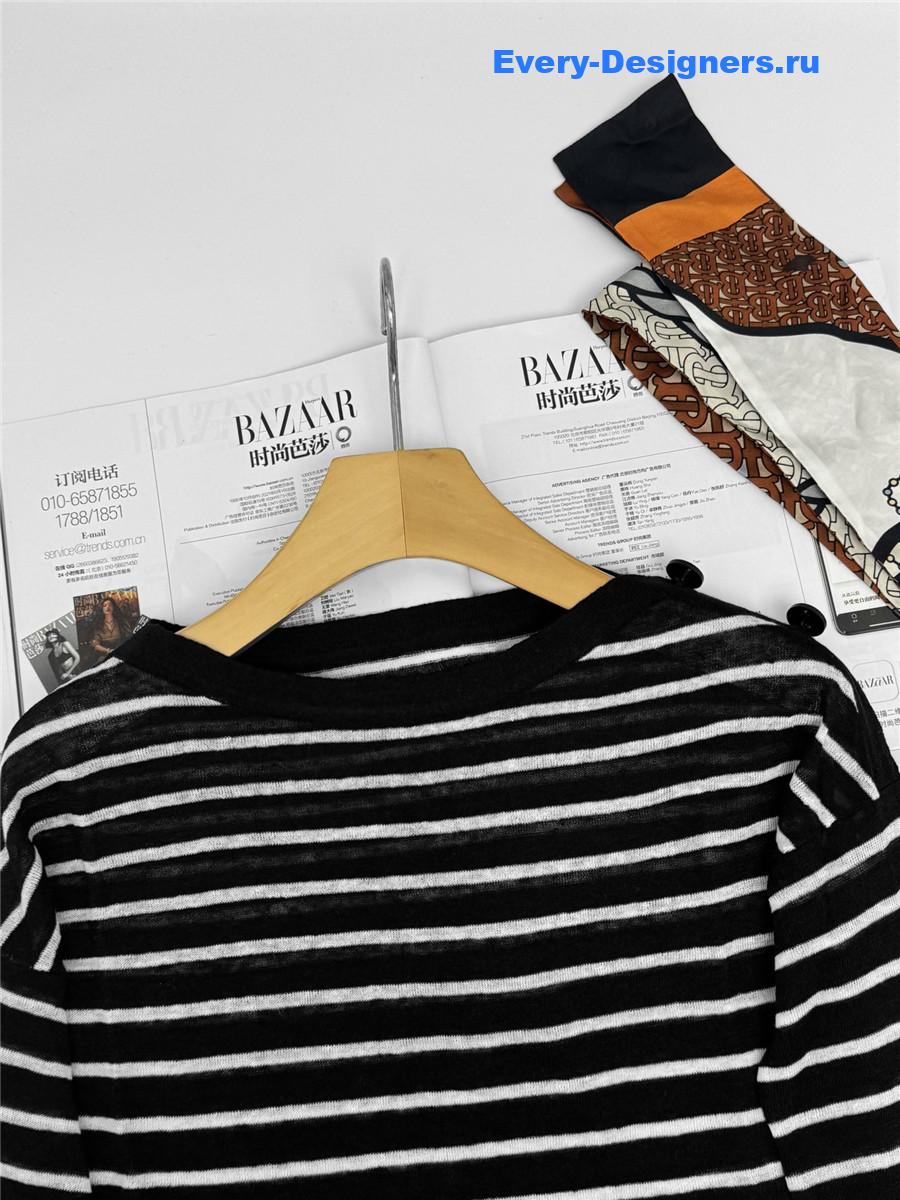 D10r oversized striped silky knit sweater