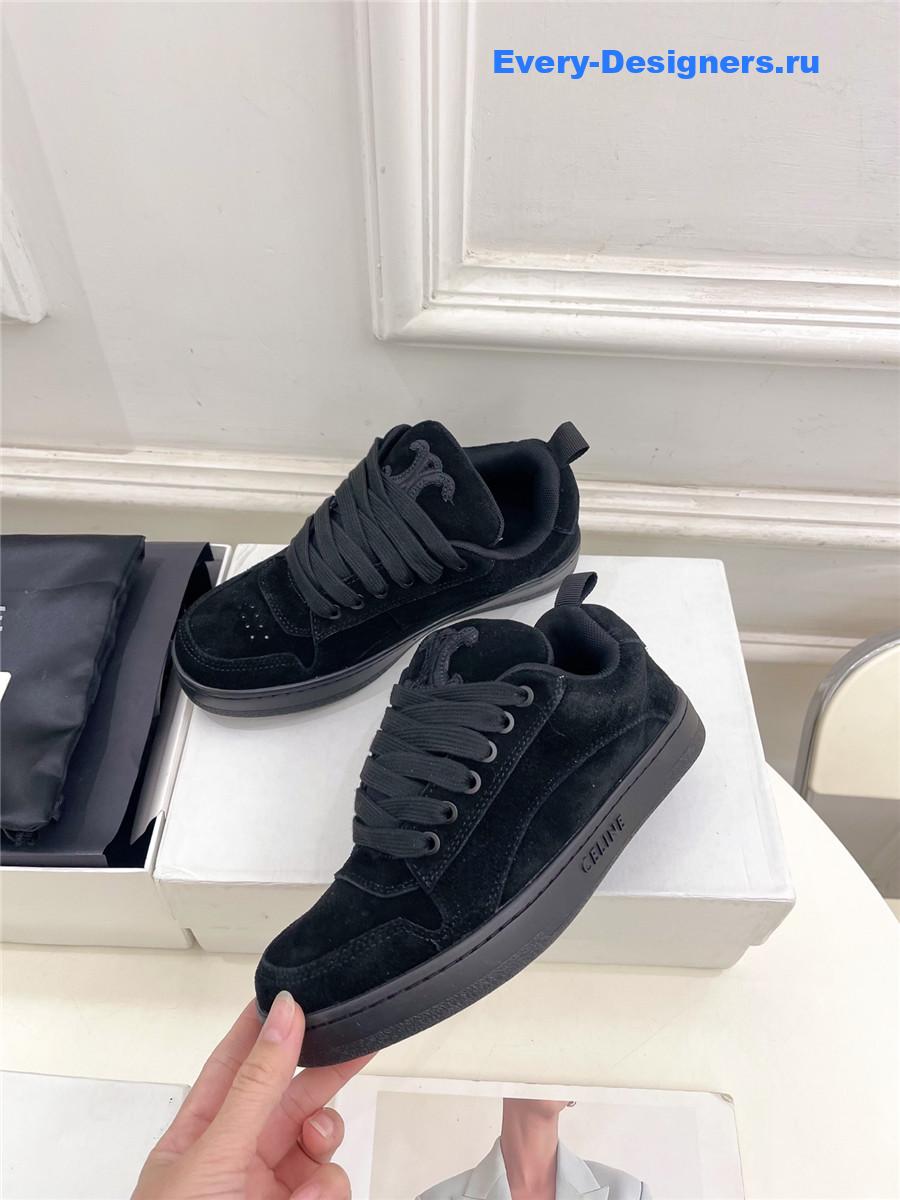Ce1i*e huntington low lace-up sneaker in black suede